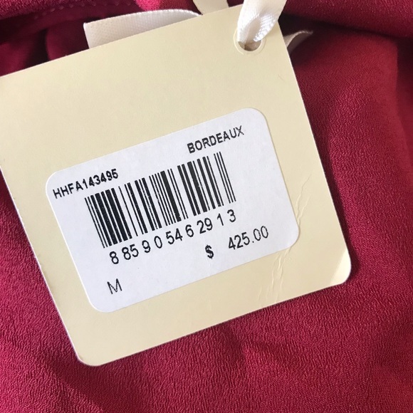 Haute Hippie Silk Bordeaux Wrap Dress - Picture 8 of 8